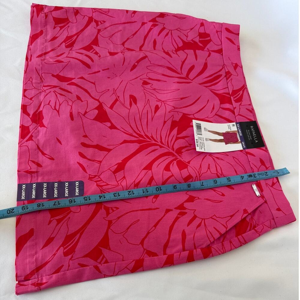 Rafaella Women’s Floral Athletic Skort Pink 2XL NWT Tropical Resort Wear Pockets - Picture 6 of 8